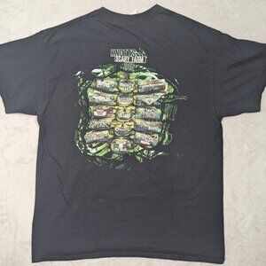 Knott's Scary Farm 2018 Men's Size Large Maze List Graphic Black T-Shirt